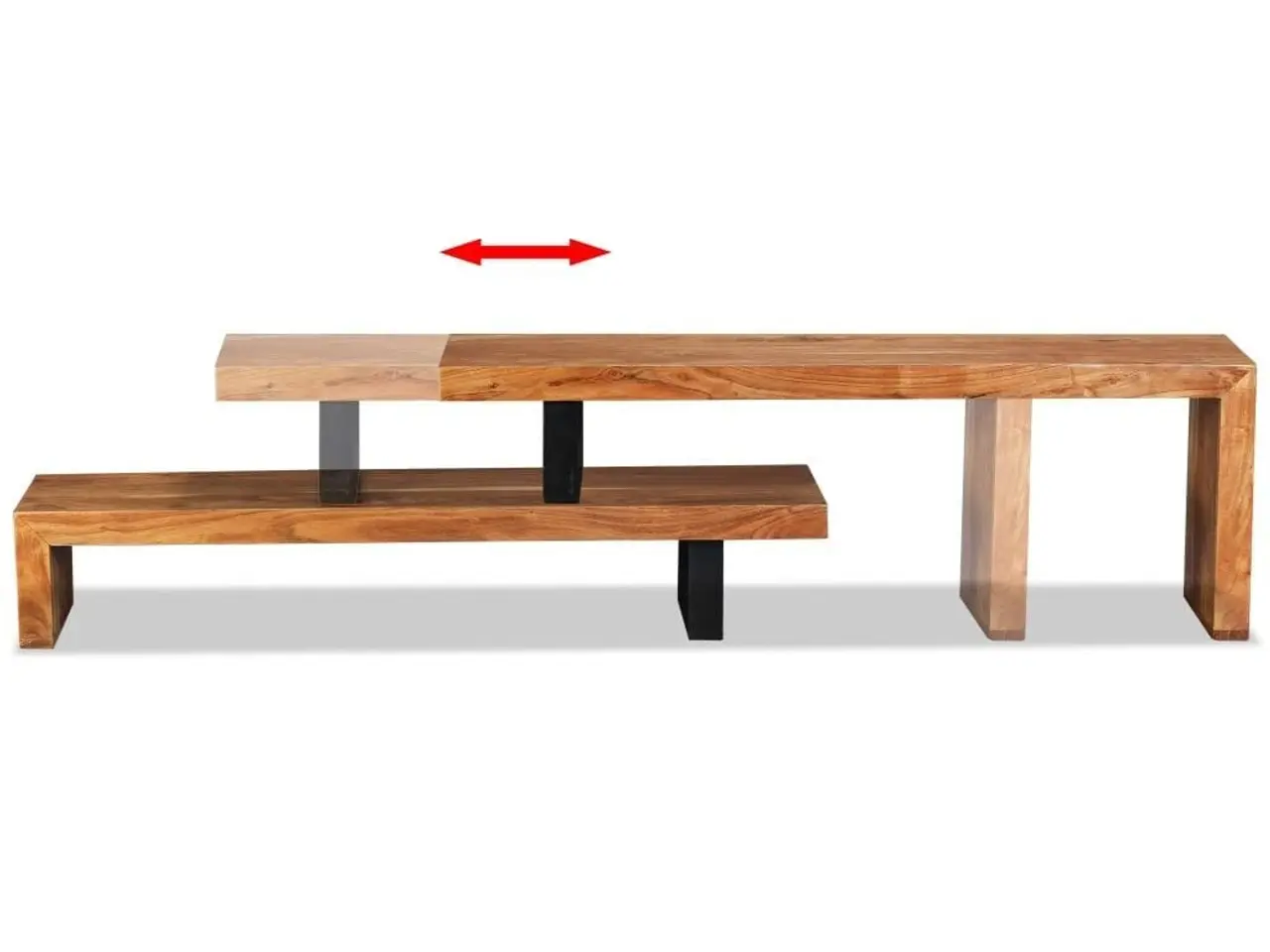 Billede 8 - TV-bord i massivt akacietræ - 2 dele