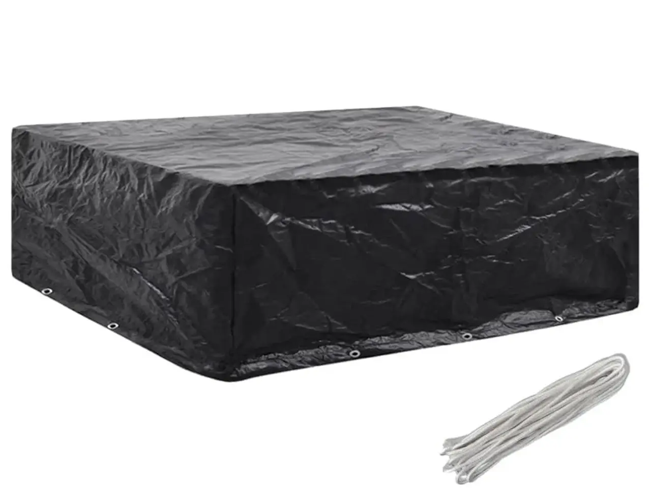 Billede 1 - Havemøbelovertræk med 8 snørehuller - 250 × 210 × 90 cm, sort