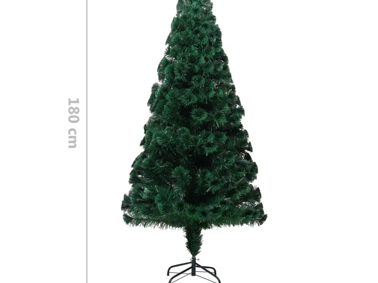 Billede 9 - Kunstigt juletræ med juletræsfod 180 cm fiberoptik grøn