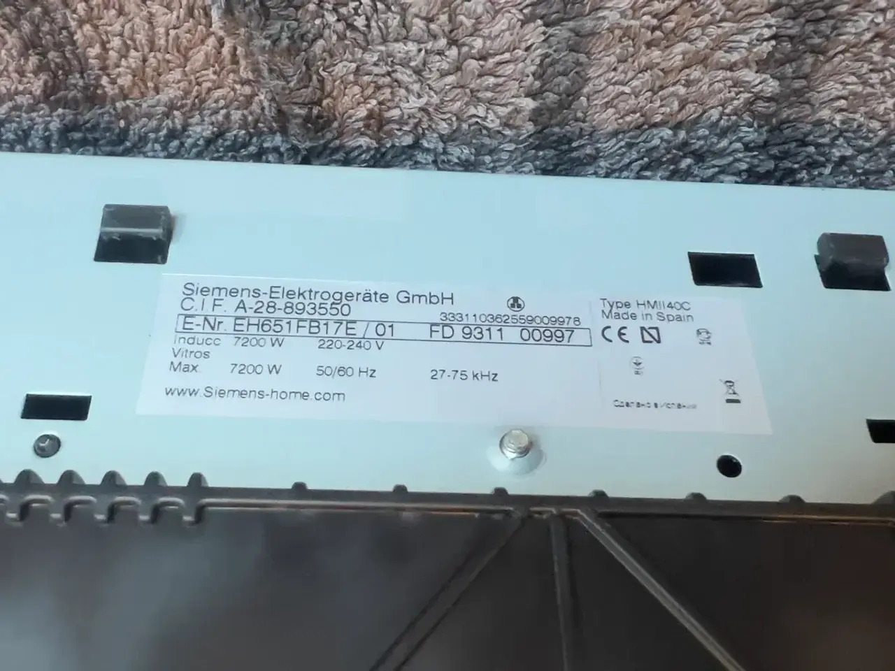 Billede 2 - Siemens induktionskogeplade 60 cm
