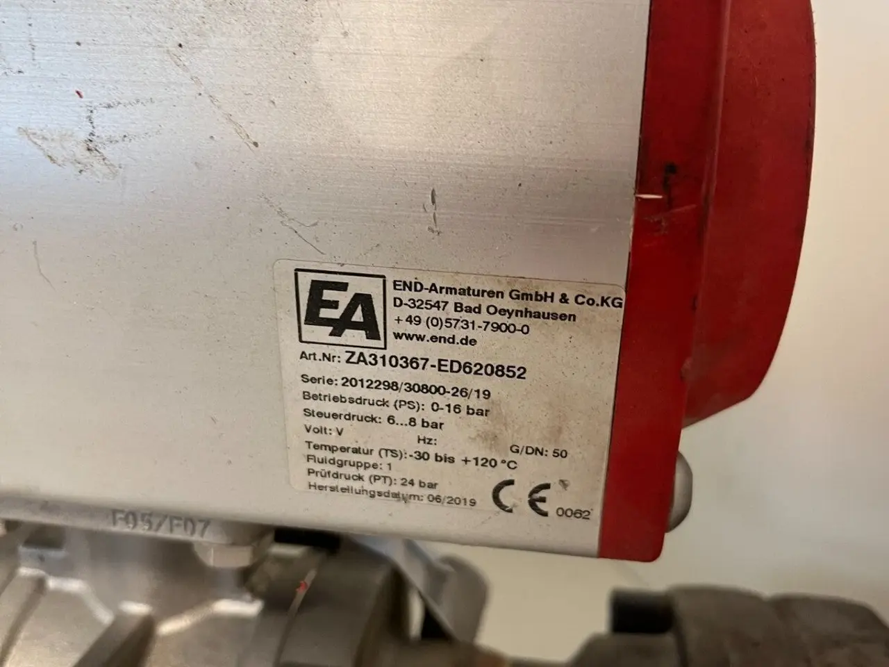 Billede 2 - END-Armaturen ZA310367 DN50 Pneumatic Ball ventil