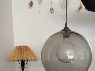 Cafépendel røgfarvet glas ø30 cm