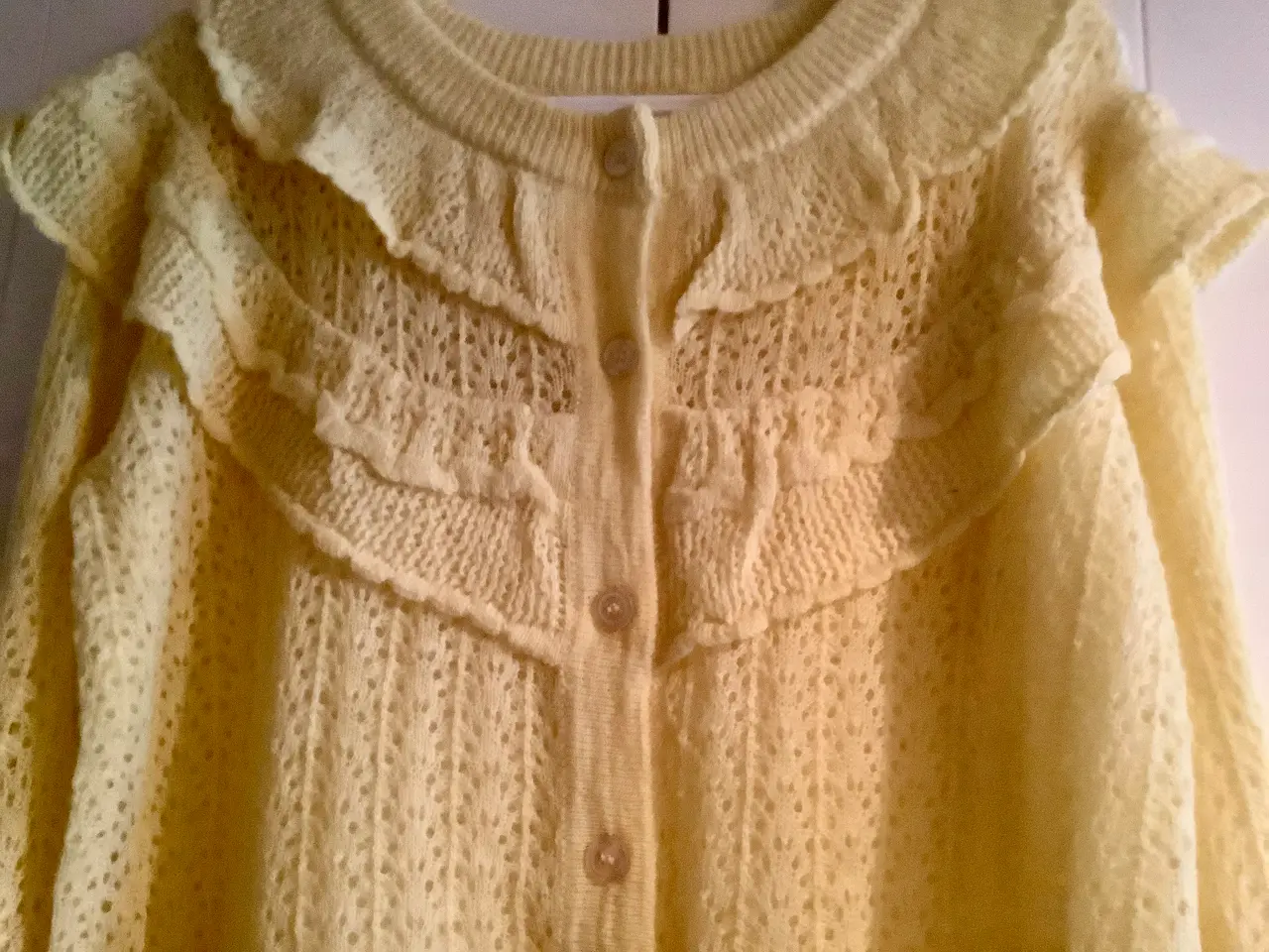 Billede 4 - Gul strik cardigan.M.