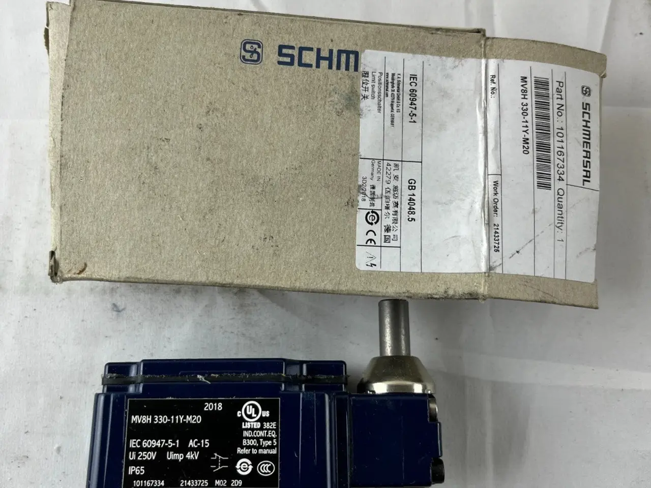 Billede 6 - Schmersal MV8H 330-11Y-M20 Heavy Duty IP65 Made