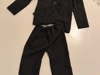 Gangster-kostume til børn 4–6 år – nålestribet