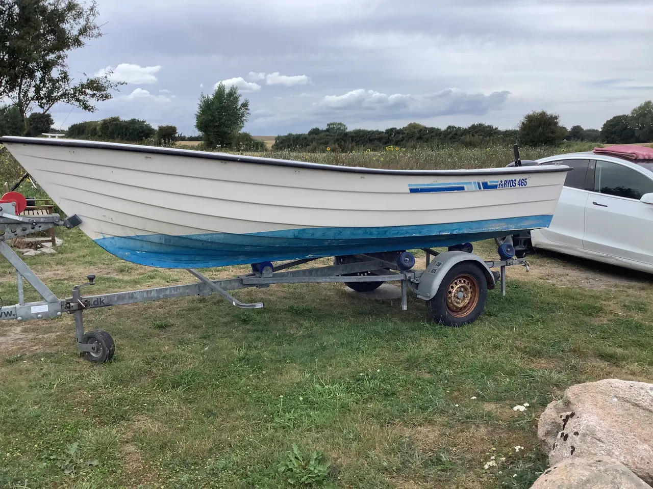 Billede 1 - 14 fods Ryds jolle med ny motor og trailer