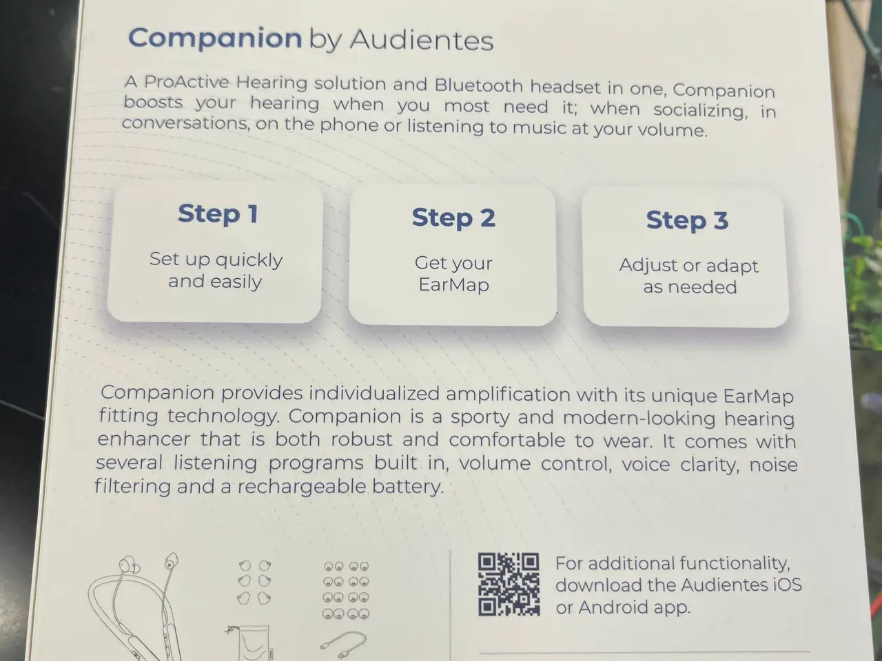 Billede 3 - Proactive Hearing solution & Bluetooth headset AUDIENTES Companion
