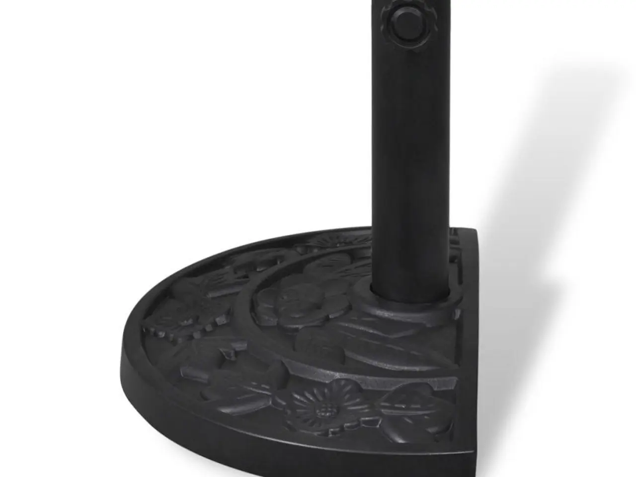 Billede 3 - Halvrund parasolfod i resin - sort, 9 kg