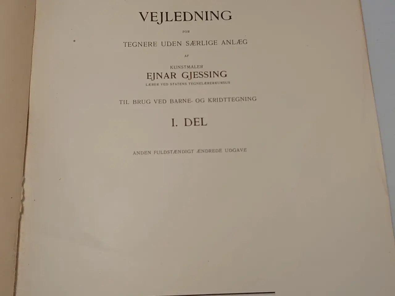 Billede 4 - Ejnar Gjessing: Typetegning. 1. hefte fra 1920.