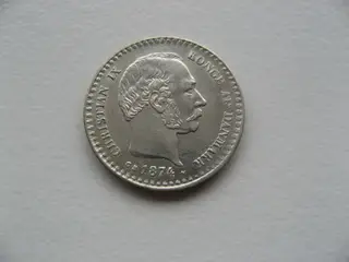 Smuk delfin sølv 10 øre 1874