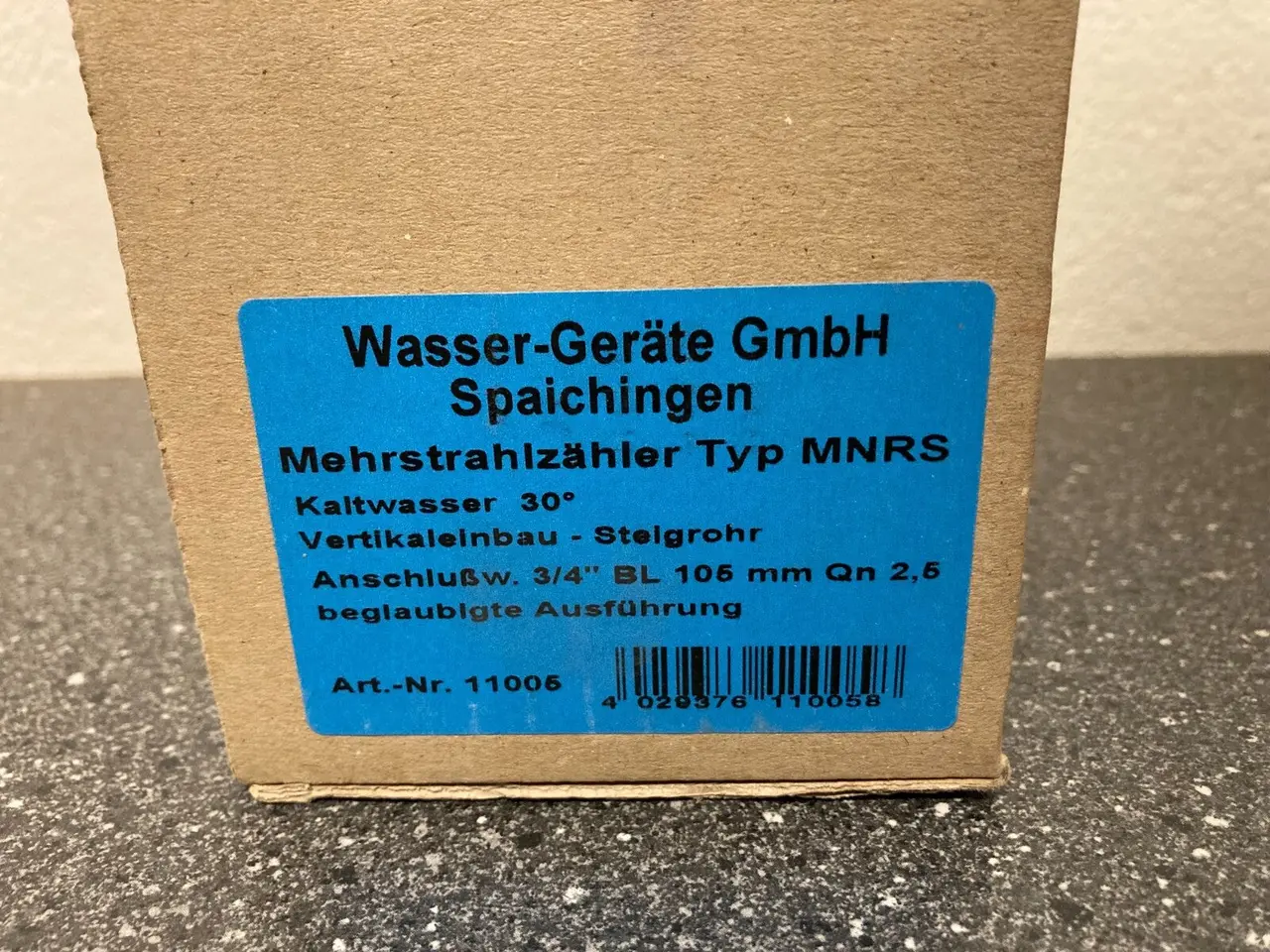 Billede 2 - Wasser-Geräte GmbH Cold Water Meter MNRS Vertical