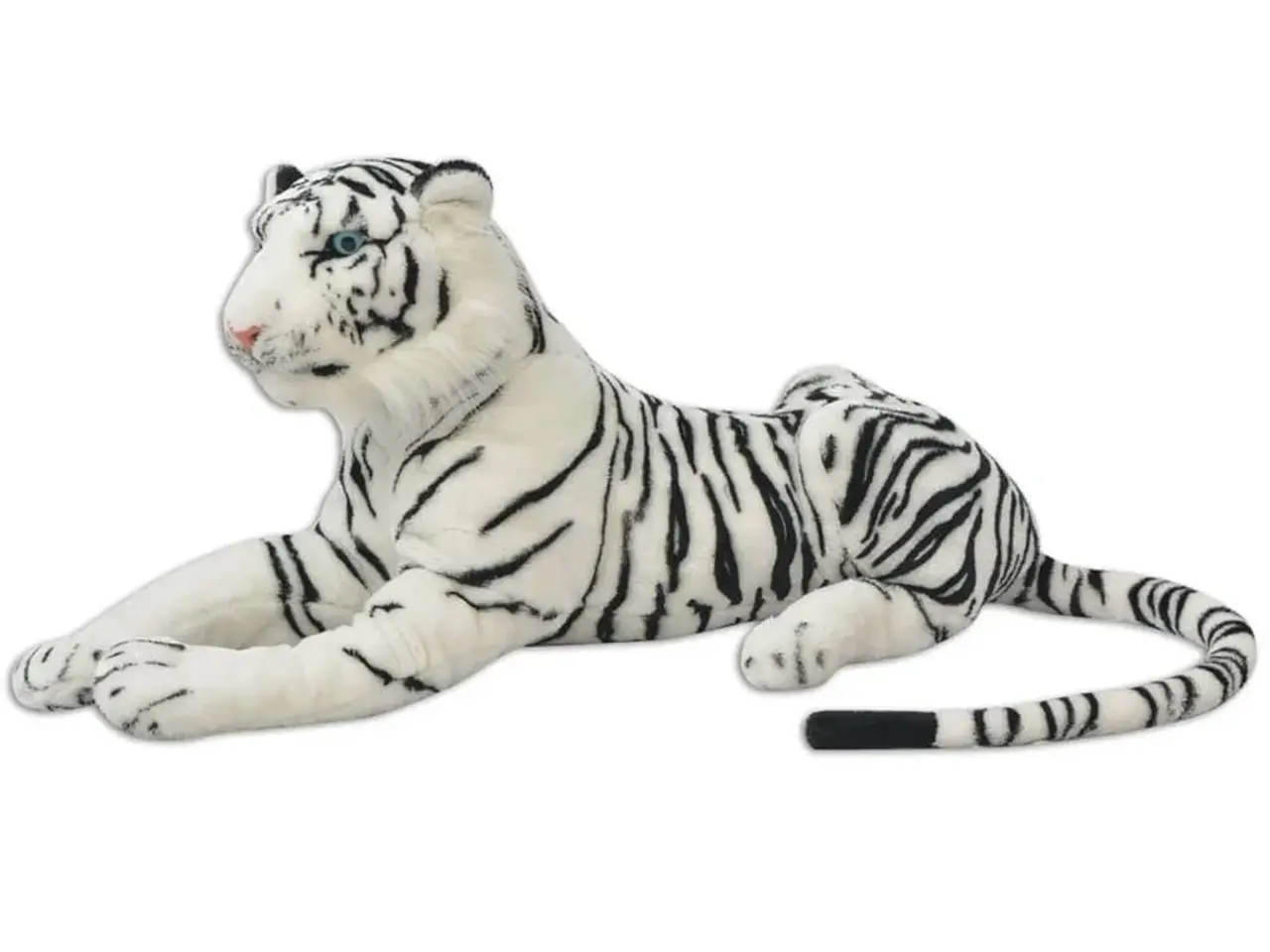 Billede 2 - Tøjdyr tiger XXL plysstof hvid