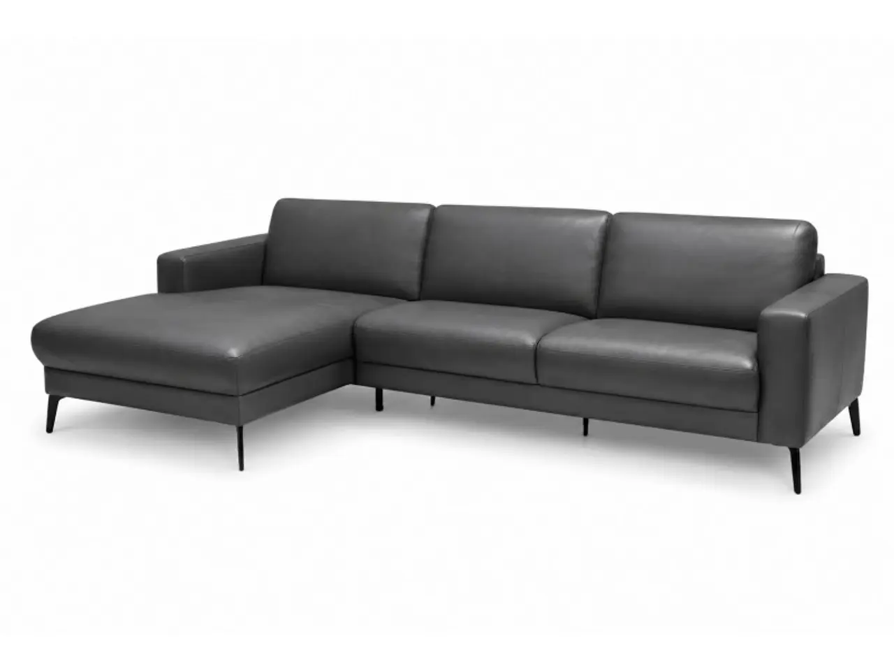 Billede 2 - Hjort Knudsen Esbjerg læder chaiselongsofa venstrevendt