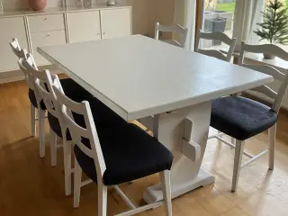 Bord med 2 tillægsplader a 65 cm