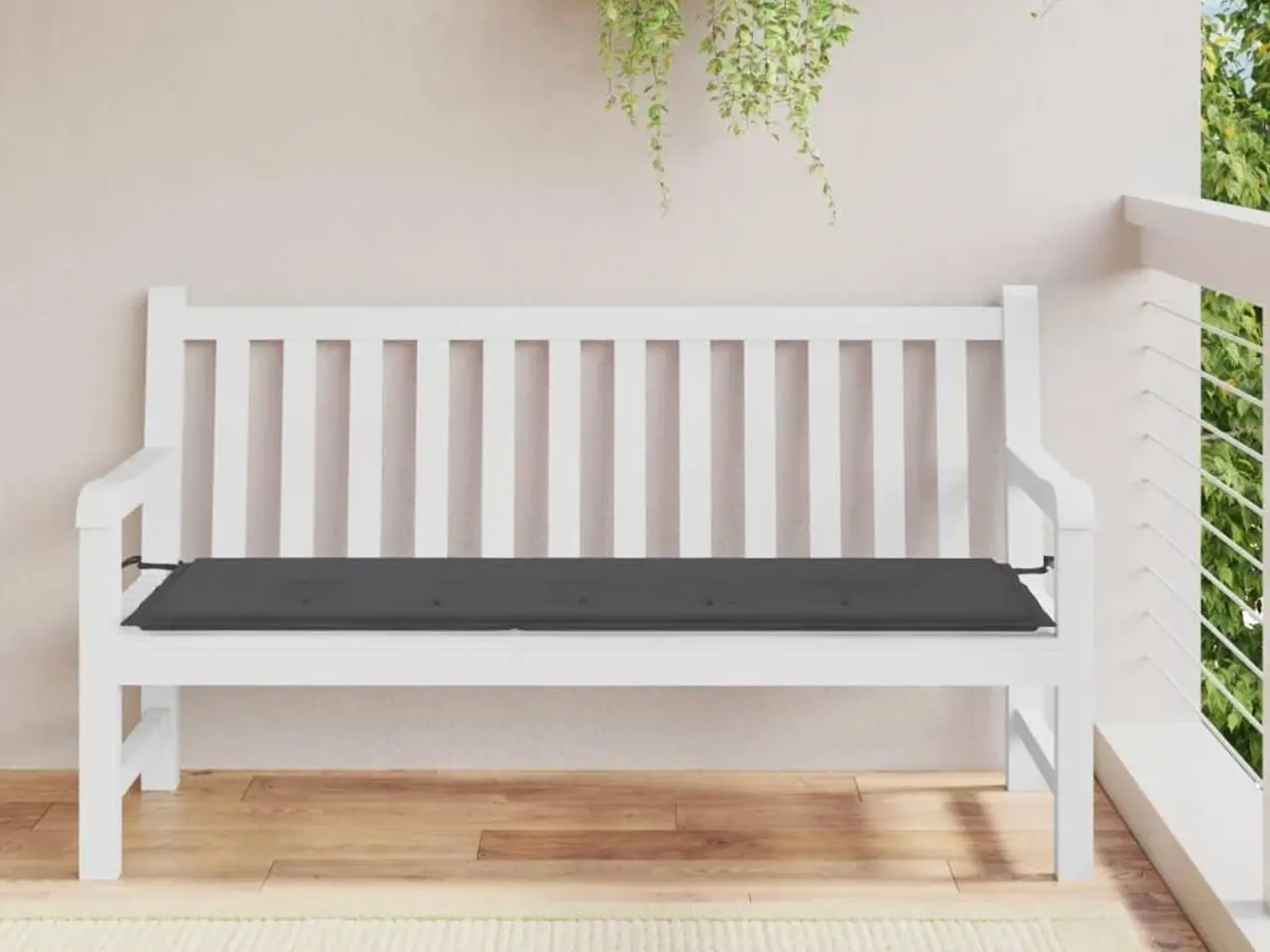 Billede 1 - Hynde til havebænk 150×50×3 cm - oxfordstof, antracitgrå