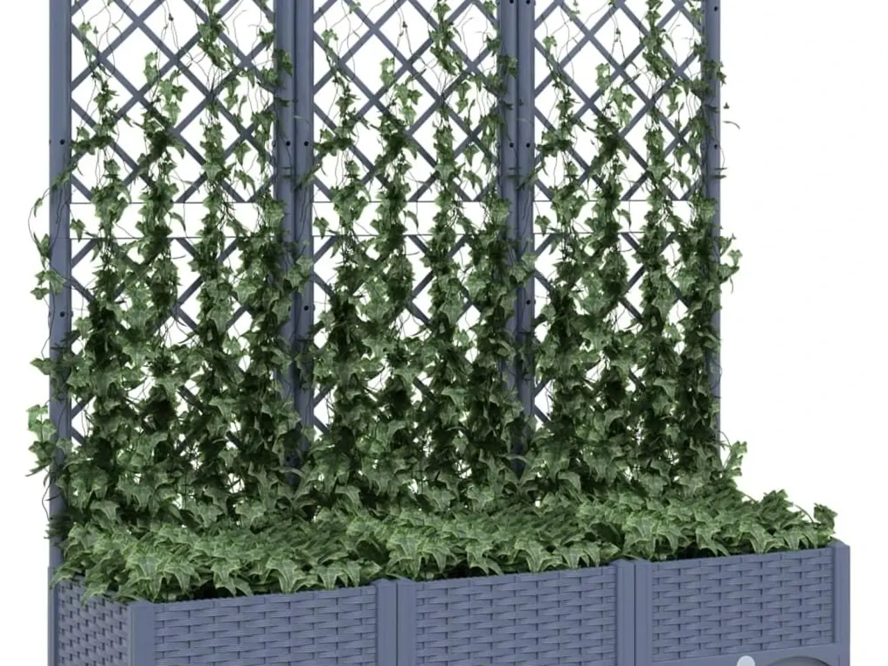 Billede 3 - Plantekasse med espalier 120x40x121,5 cm PP blågrå
