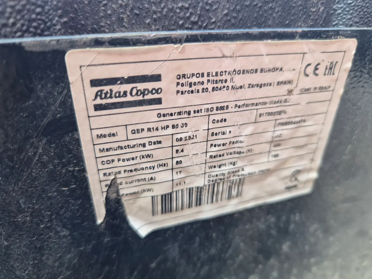 Billede 7 - Atlas Copco QEP R14/Pramac S12000 Generator