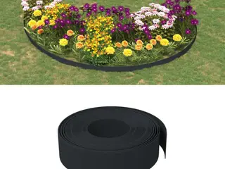 Græskant 10 m x 15 cm i polyethylen - sort