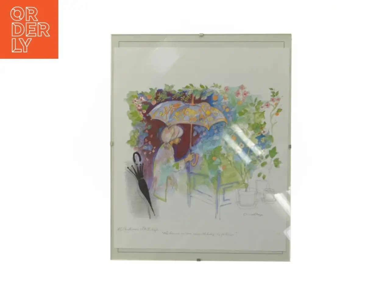 Billede 1 - Glasramme med kunstprint (str. 30x24 cm)
