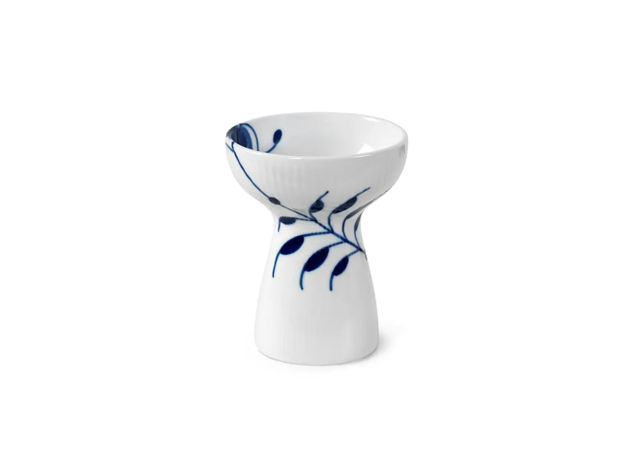 Billede 1 - Blå Mega Riflet Mussel vase, 11cm
