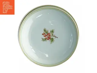 Porcelænsskåle med bærdekoration fra Lyngby (str. Diameter 20 cm)