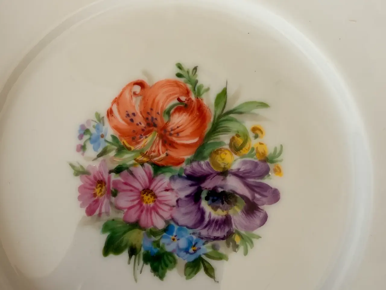 Billede 5 - Royal Copenhagen guldkurv med blomster