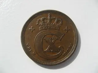 SÆRDELES Flot bronze 2 øre 1917, godt årstal