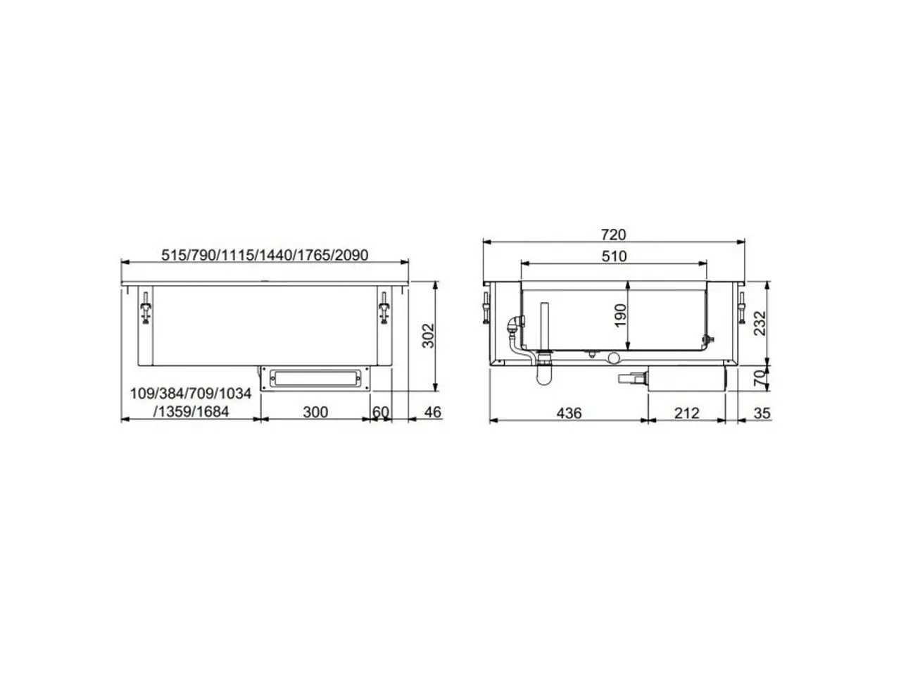 Billede 2 - Bain marie – 1115x720x302 mm – 3/1 GN 