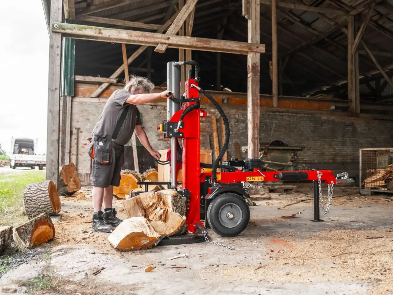 Billede 6 - WoodMaster CWM35B – 35 ton benzin brændekløver (lodret)