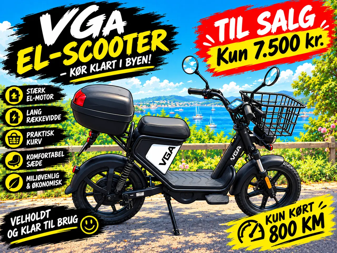 Billede 1 - VGA GEV 1000 45 km/t elscooter