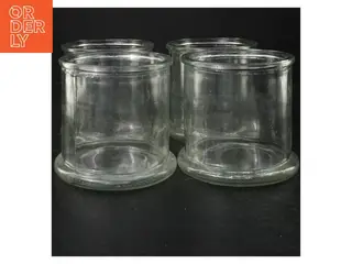 4 Runde glas/skjulere (str. Ø. 12 cm. 4 styk)
