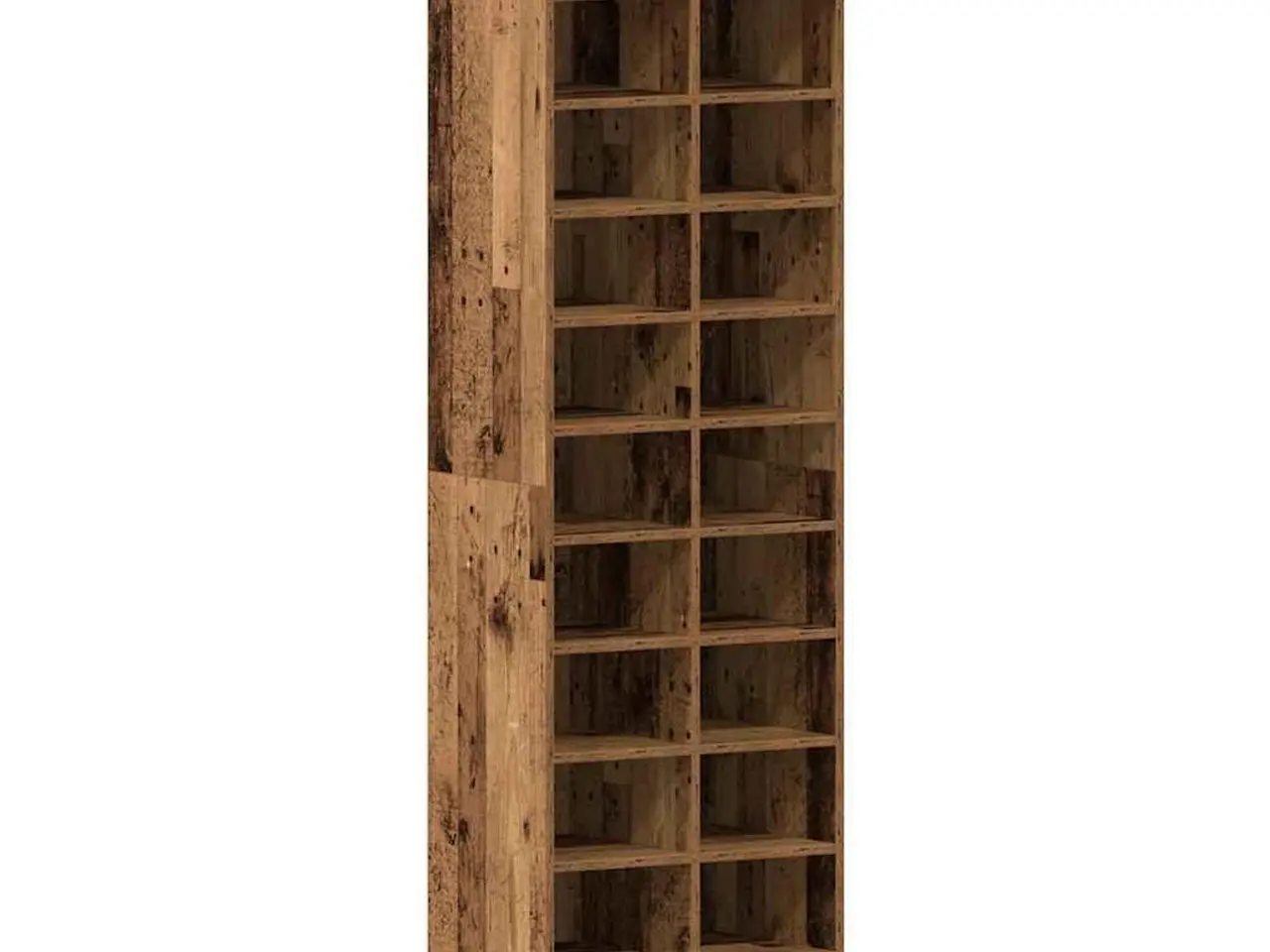 Billede 2 - Skoreol 54x34x183 cm konstrueret træ gammelt træ-look
