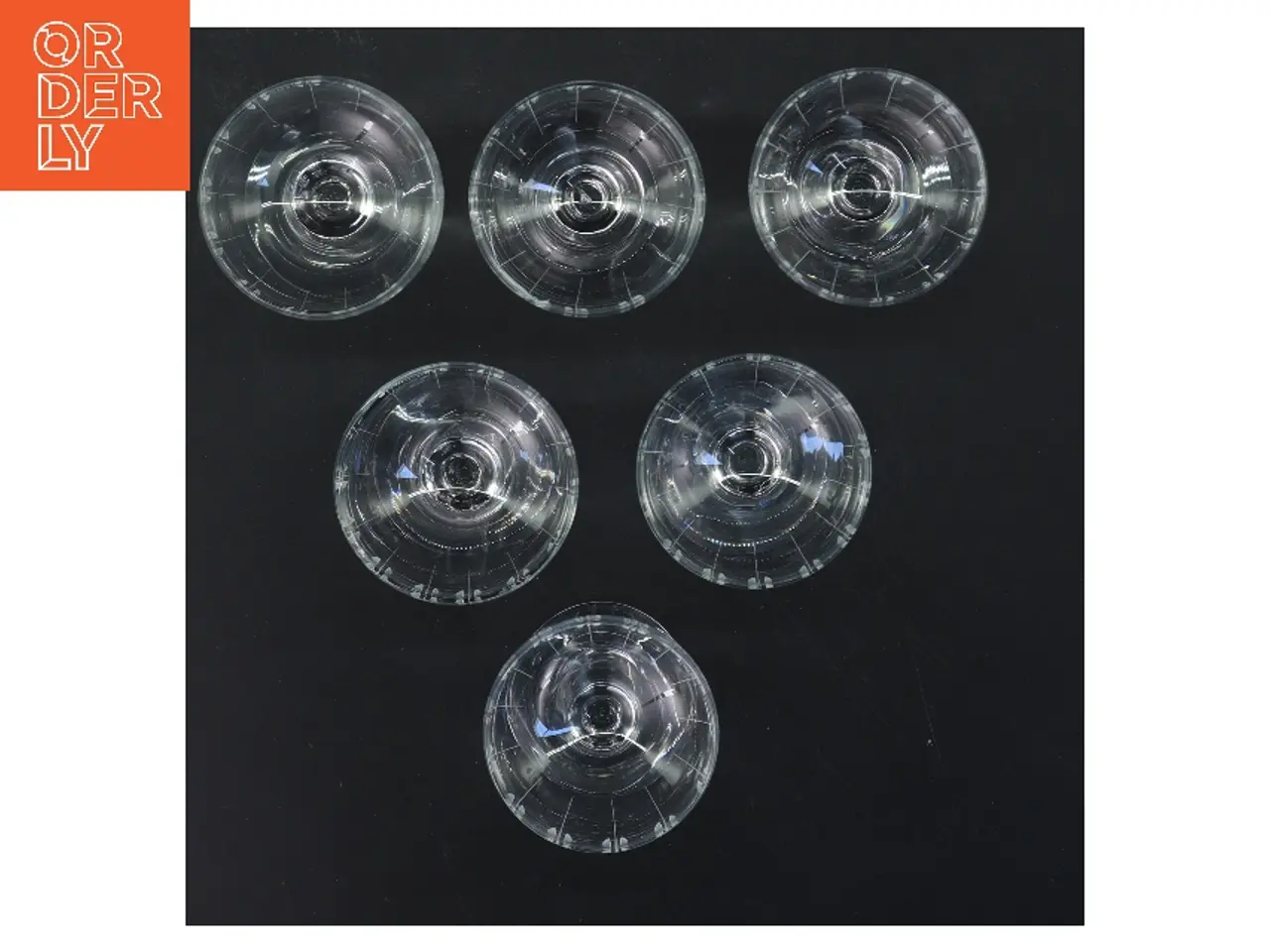 Billede 2 - Sæt med 6 glas med mønster (str. 6 stk Ø 6 cm længde 9,5 cm)