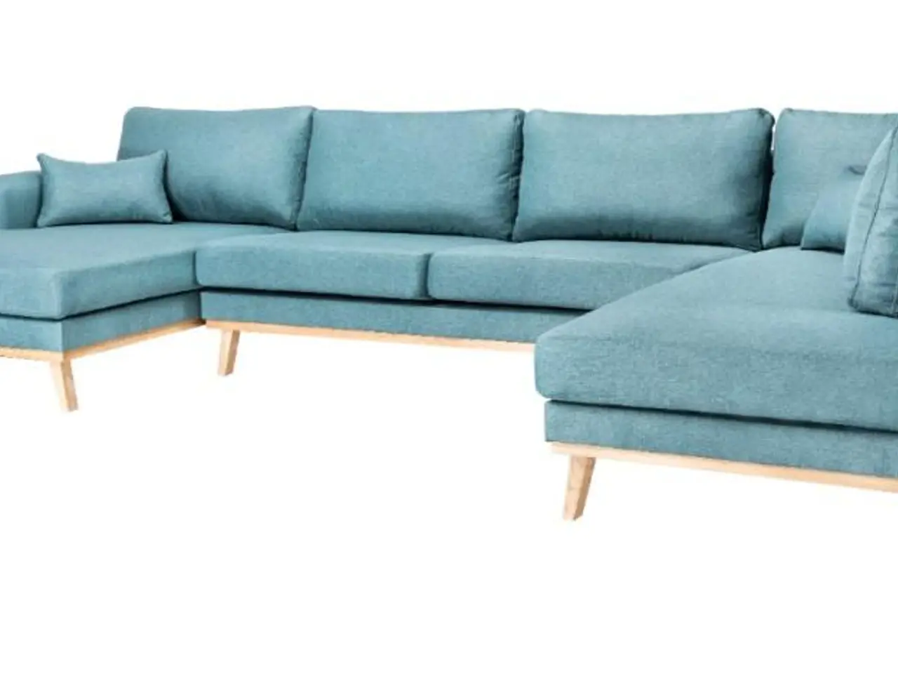 Billede 2 - Simone U-sofa venstrevendt - blå stof, Rino 37