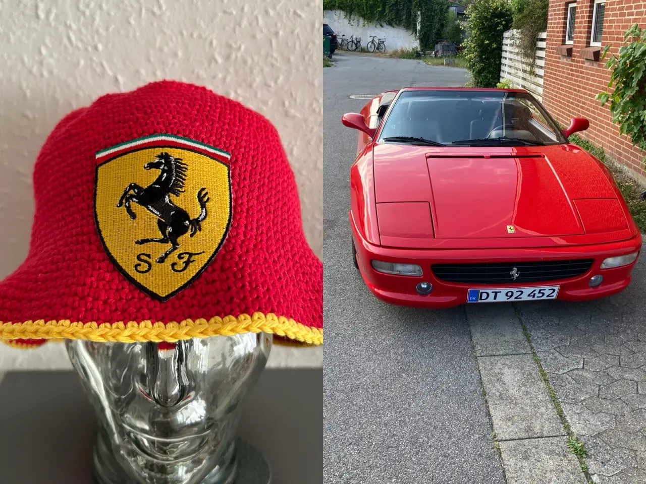 Billede 2 - Hæklet FERRARI bøllehat