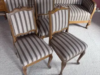 Sofasæt med 3-personers sofa og 4 stole