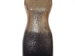 kjole Sequin bodycoon-kort (glitterne)-sort /guld