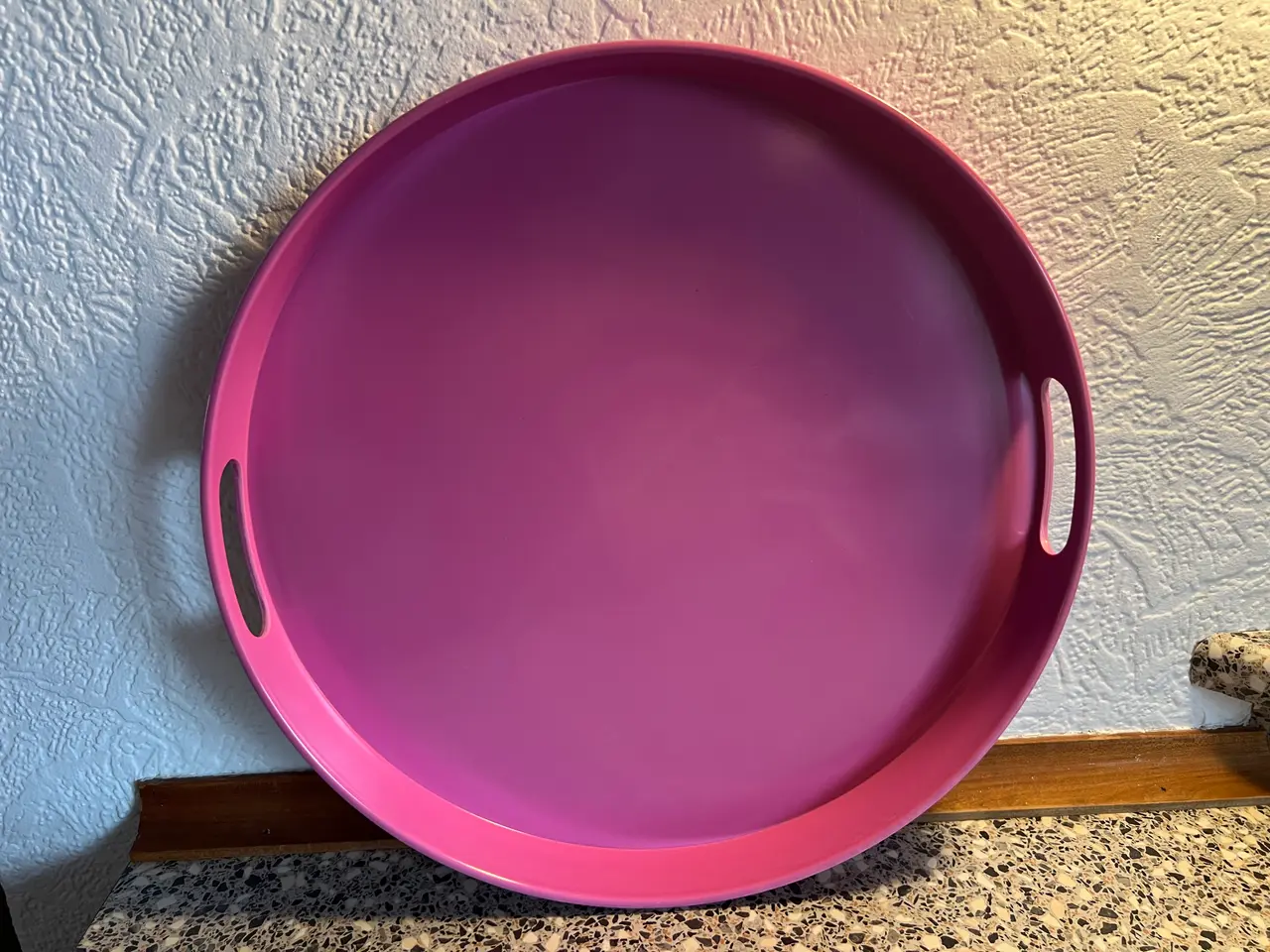 Billede 1 - Hot Pink Serveringsbakke. Rund. 