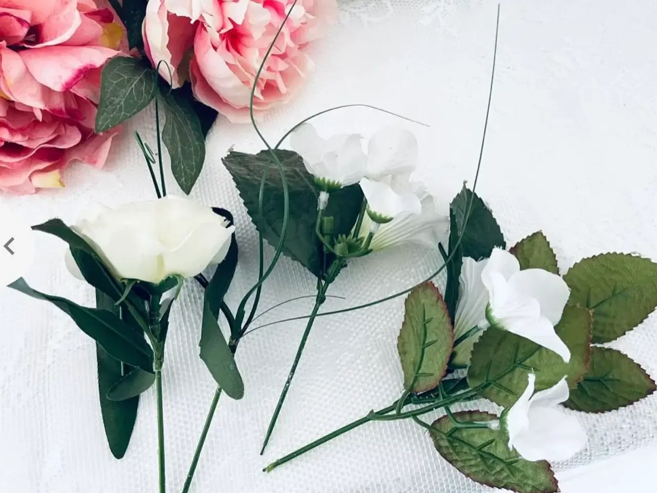 Billede 2 - Kunstig blomster på stilk til dekoration og hobby