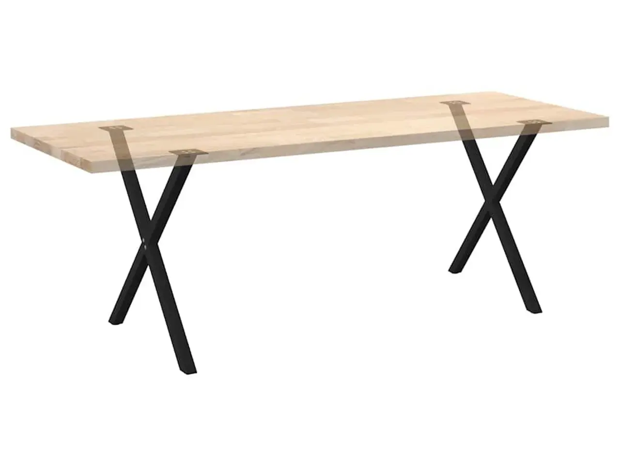 Billede 8 - Spisebordsben X-formet - 2 stk. stål, sort 80 × (72-73) cm