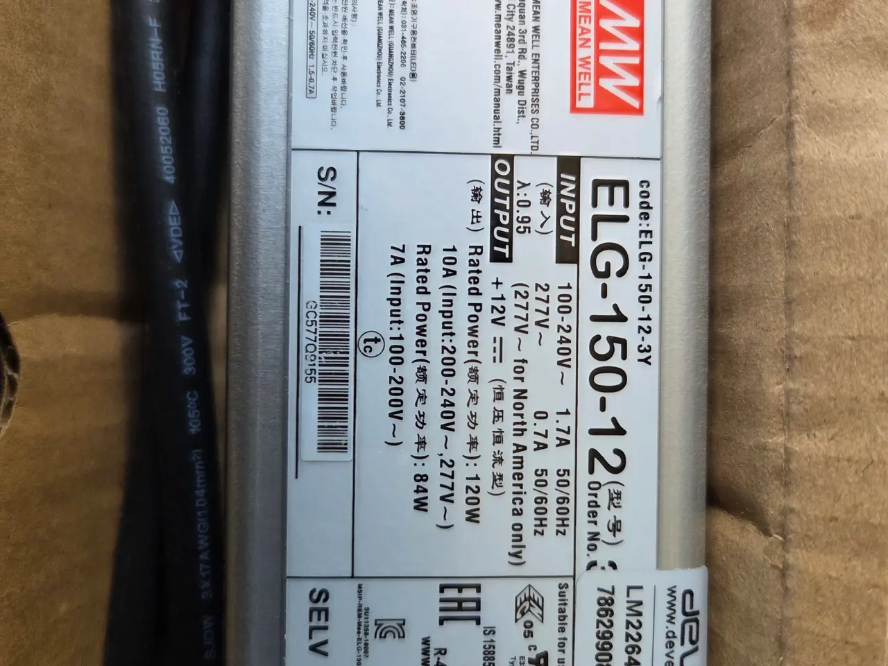 Billede 2 - Mean Well ELG-150-12-3Y LED-strømforsyning (LED dr