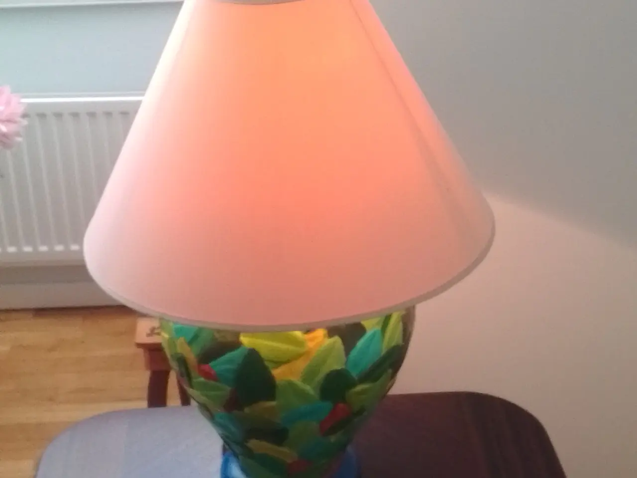 Billede 1 - Bordlampe med unik bemaling