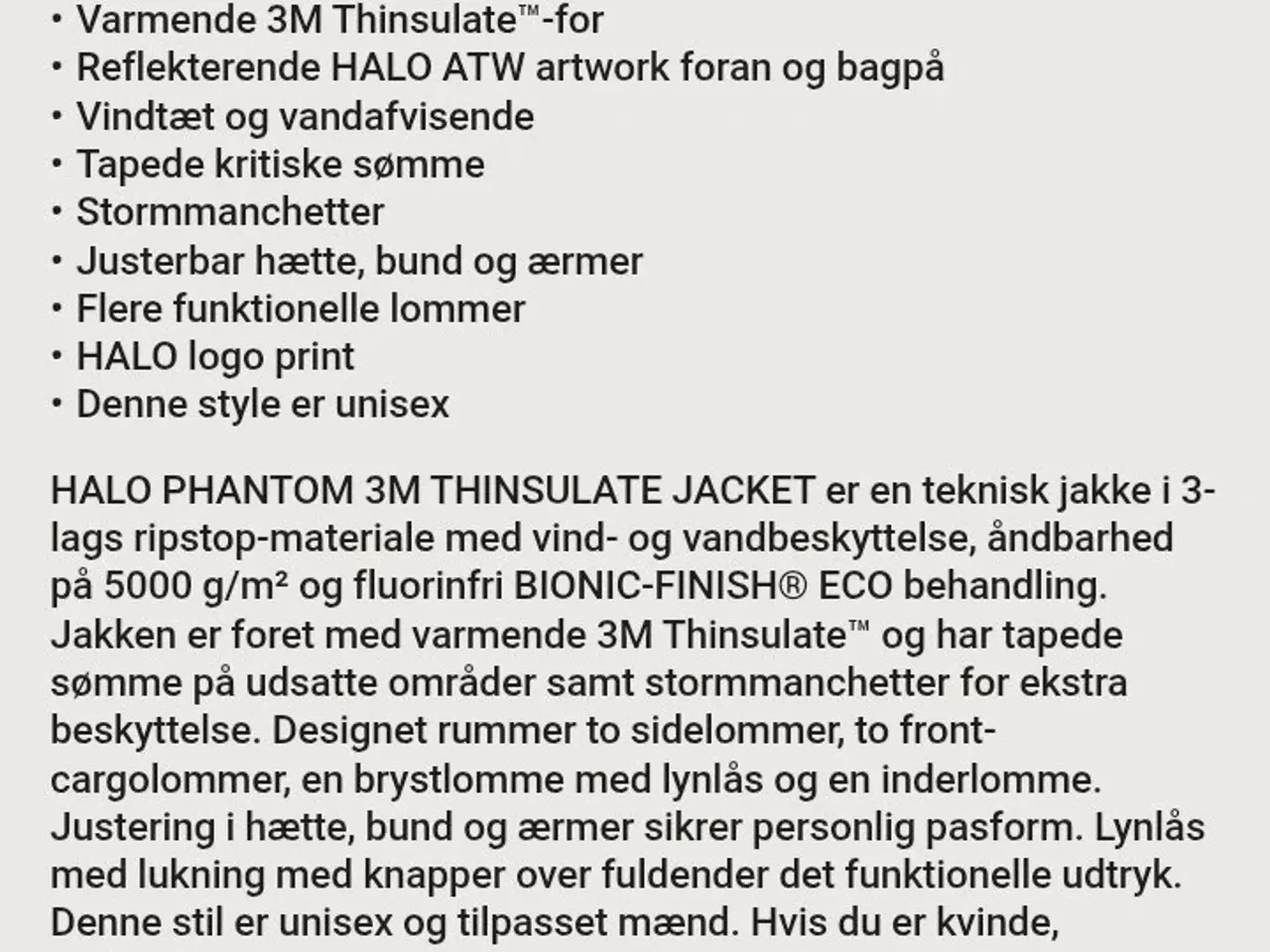 Billede 12 - HALO PHANTOM JAKKE