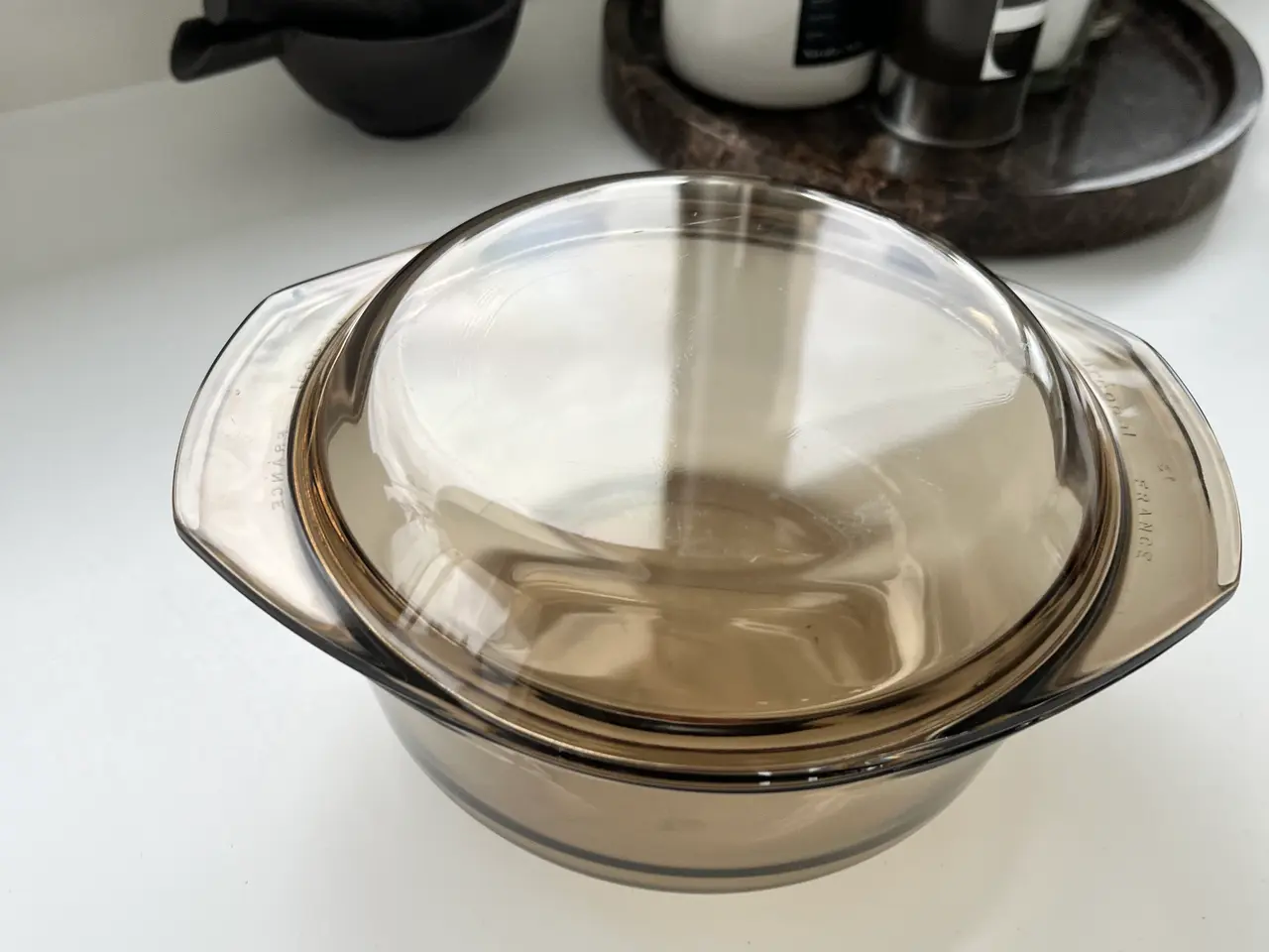 Billede 3 - Fransk ovnfast glasskål med låg 