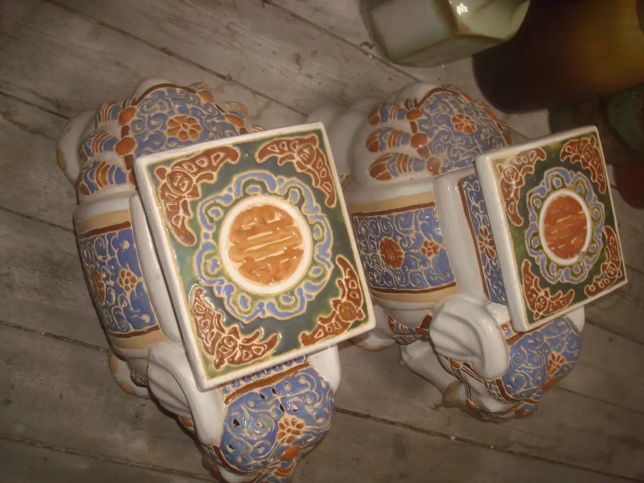 Billede 4 - KERAMIKELEFANTER, retro, store, fine og hele,