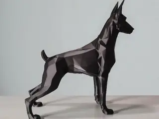 Geometrisk Dobermann – Moderne kunst
