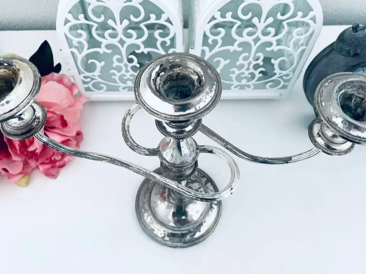 Billede 5 - Vintage lysestage med masser af patina