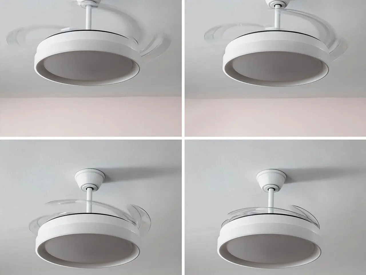 Billede 12 - Loftventilator med lys - hvid/transparent (OUTLET B)