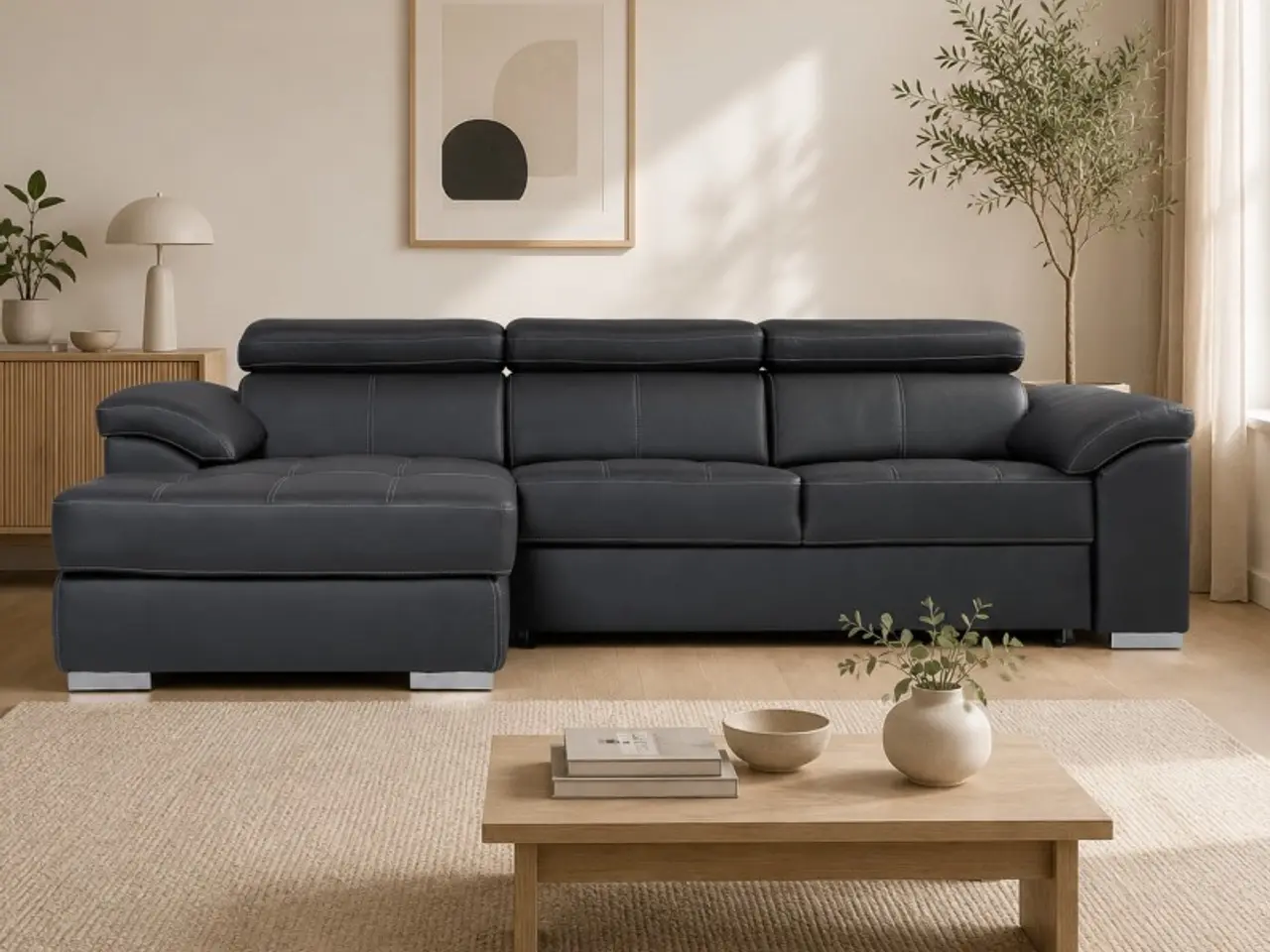 Billede 13 - Stitch Sovesofa Venstrevendt Med Indbygget Sengeudtræk