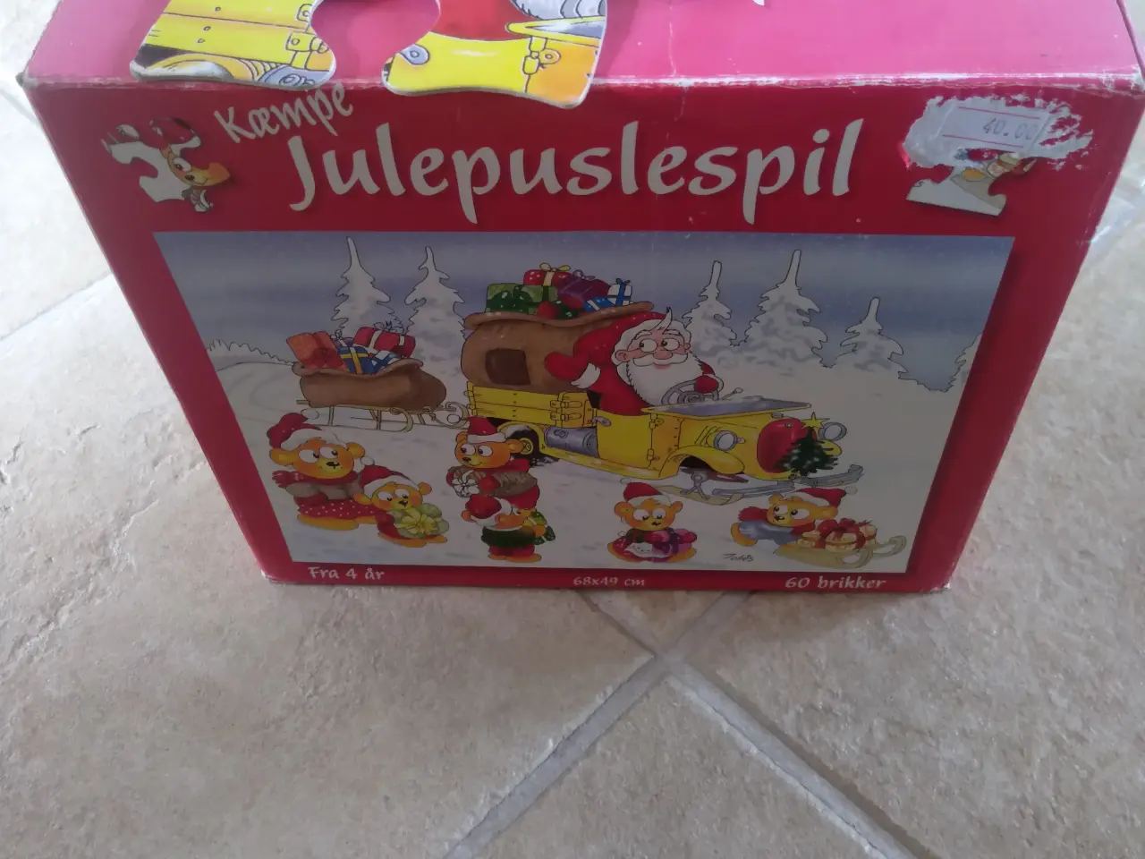 Billede 1 - Kæmpe julepuslespil med 60 brikker